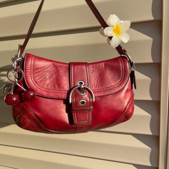 Y2K Coach Red Soho Buckle